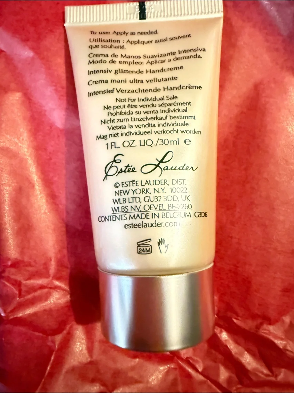 Estee Lauder Re-Nutriv Intensive Smoothing Hand Crème — travel size 1oz